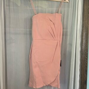 Lulu's Blush Strapless Dress